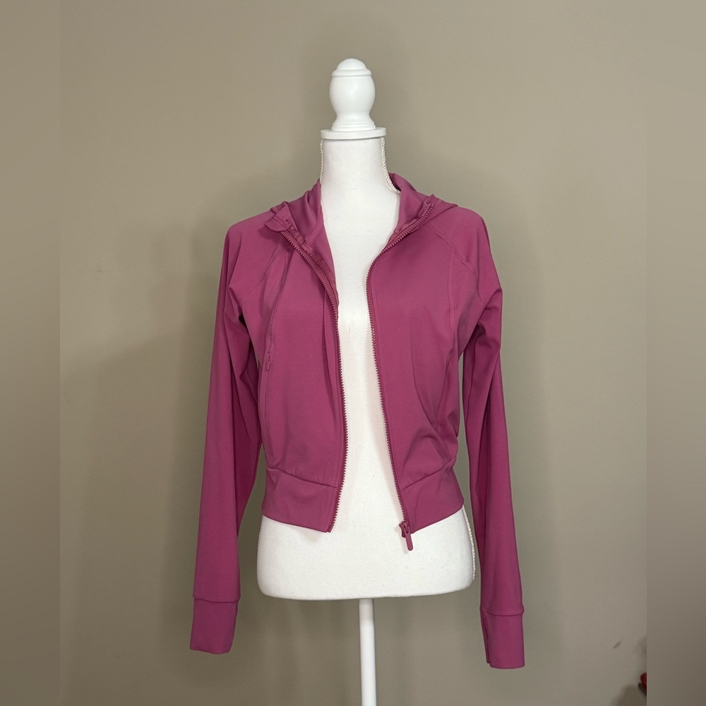 Zella Studio Luxe Zip Hoodie - Color: Pink Violet - Size: XS